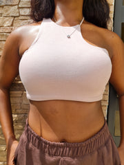 Knit Crop Top - Light Cocoa